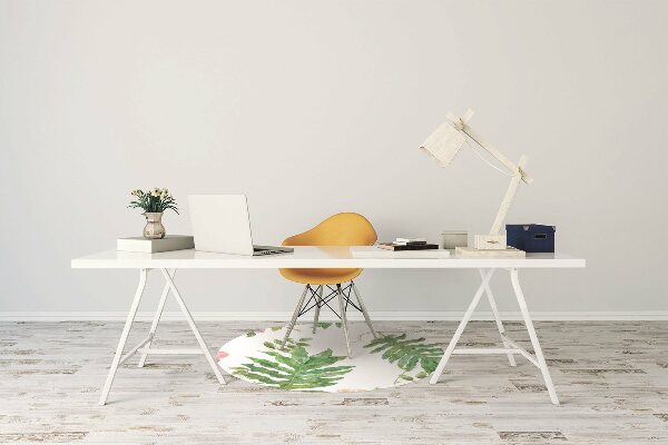 Tapis de chaise de bureau Feuilles et fleurs