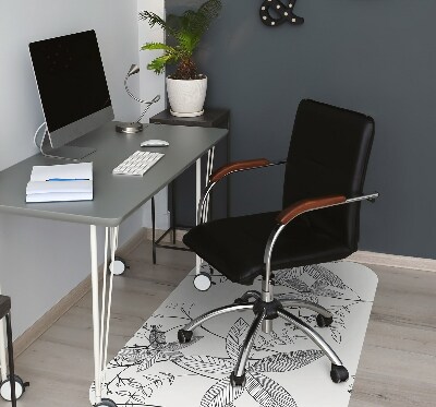 Tapis bureau Fleurs Doodle