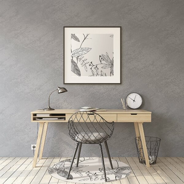 Tapis bureau Fleurs Doodle