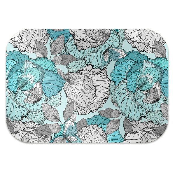 Tapis bureau Fleurs Doodle