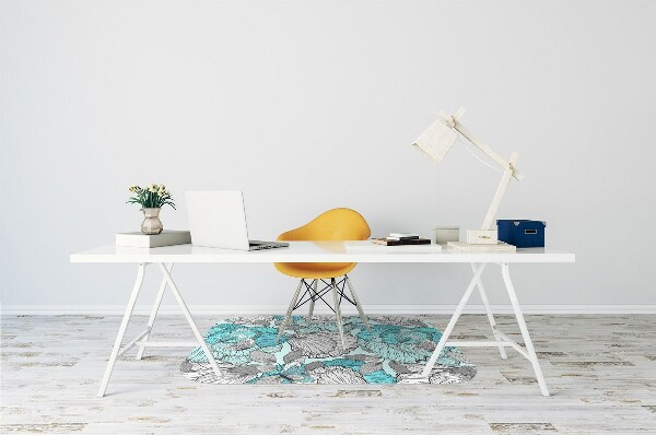 Tapis bureau Fleurs Doodle