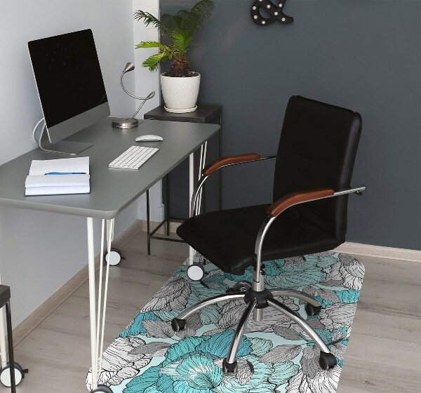 Tapis bureau Fleurs Doodle