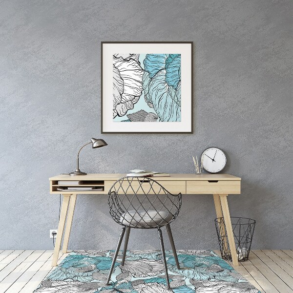 Tapis bureau Fleurs Doodle