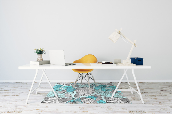 Tapis bureau Fleurs Doodle