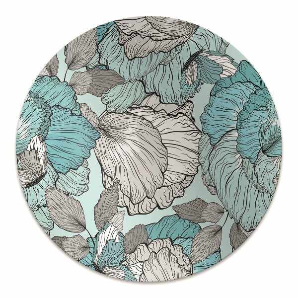 Tapis bureau Fleurs Doodle