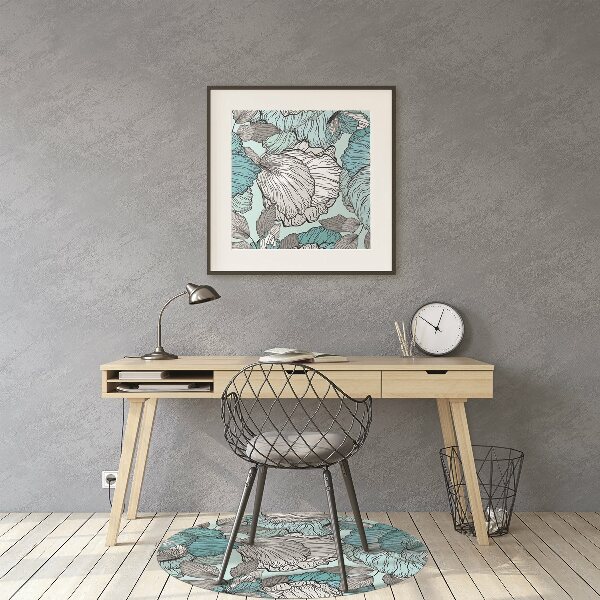 Tapis bureau Fleurs Doodle