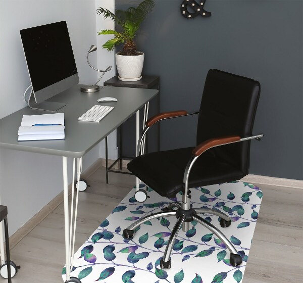 Tapis pour chaise de bureau Feuilles de conte de fées