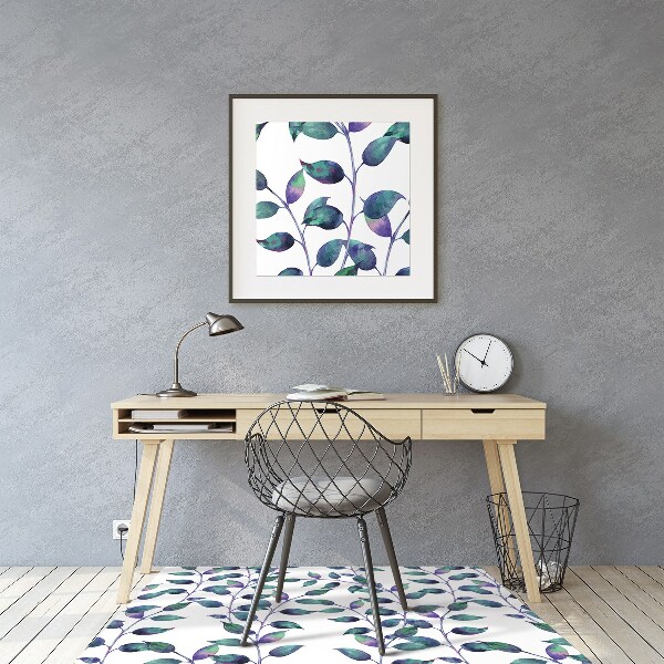 Tapis pour chaise de bureau Feuilles de conte de fées