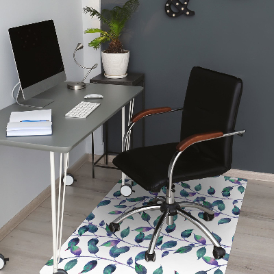 Tapis pour chaise de bureau Feuilles de conte de fées