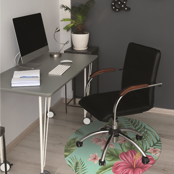 Tapis de chaise de bureau Fleurs