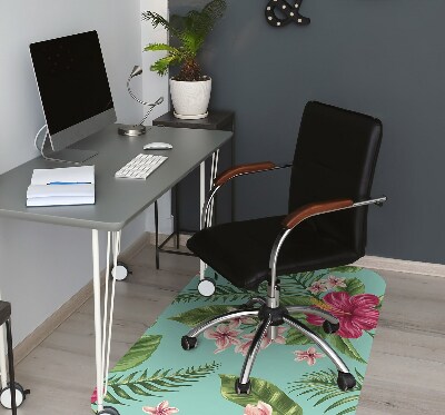 Tapis de chaise de bureau Fleurs