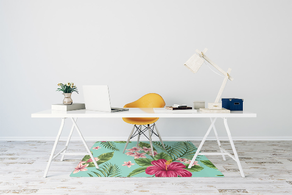 Tapis de chaise de bureau Fleurs