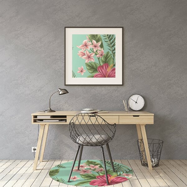 Tapis de chaise de bureau Fleurs