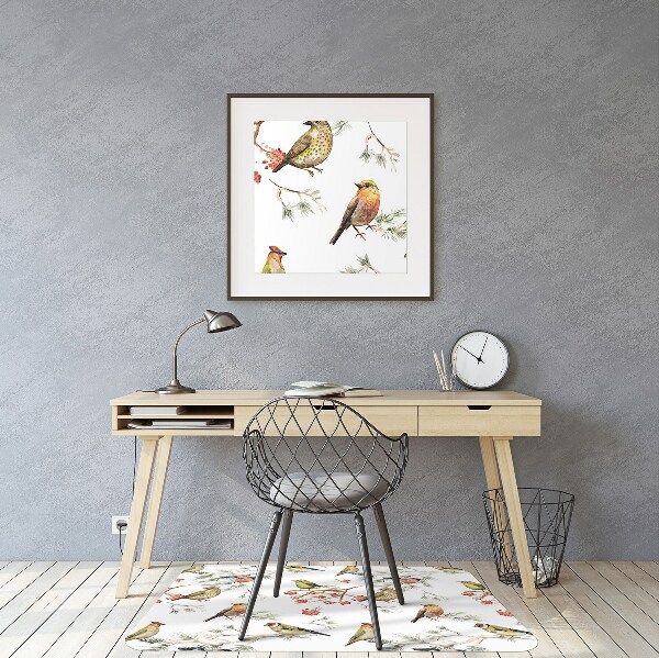 Tapis de chaise de bureau Oiseaux sur la branche