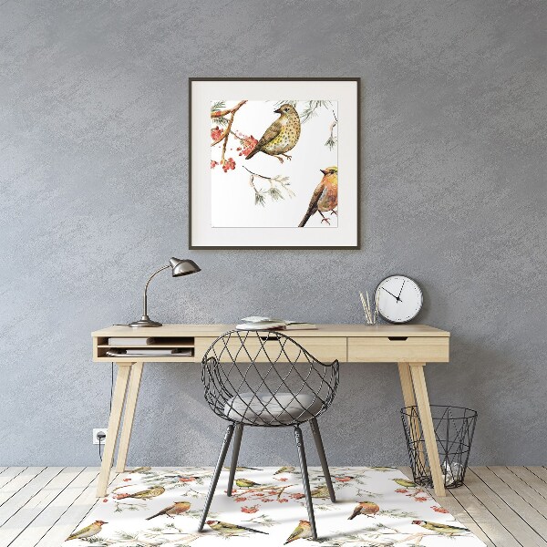 Tapis de chaise de bureau Oiseaux sur la branche