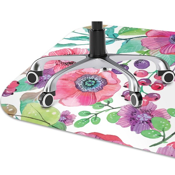 Tapis de chaise de bureau Fleurs et baies
