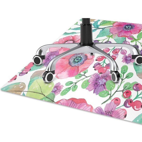 Tapis de chaise de bureau Fleurs et baies