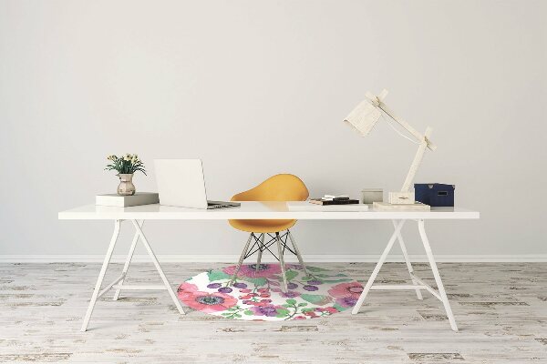 Tapis de chaise de bureau Fleurs et baies