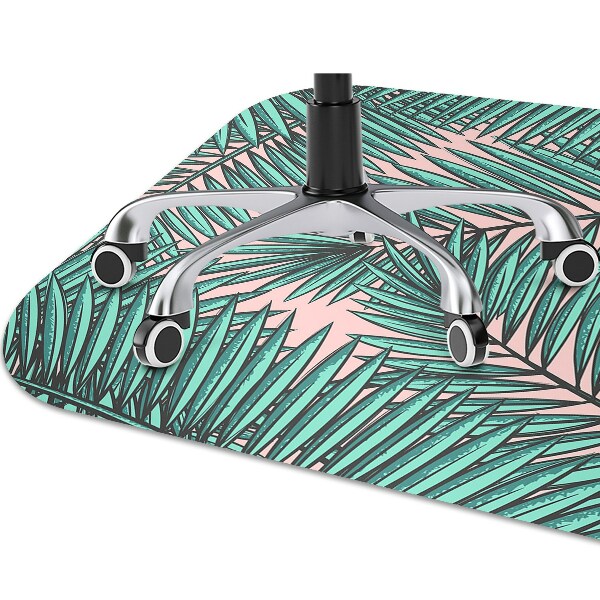 Tapis de chaise de bureau Feuille exotique