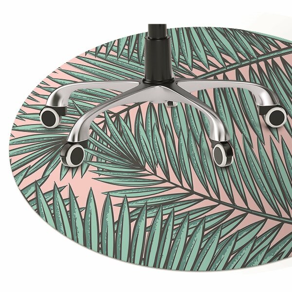 Tapis de chaise de bureau Feuille exotique