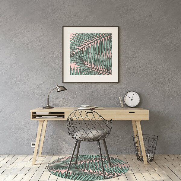 Tapis de chaise de bureau Feuille exotique