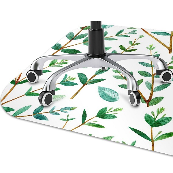 Tapis de chaise de bureau Brindilles vertes