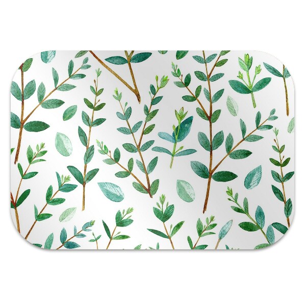 Tapis de chaise de bureau Brindilles vertes