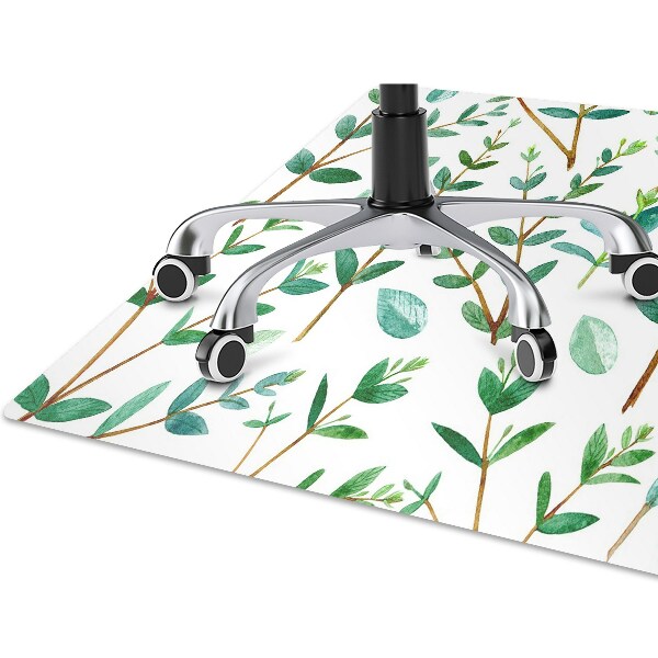 Tapis de chaise de bureau Brindilles vertes