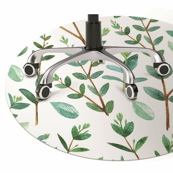 Tapis de chaise de bureau Brindilles vertes