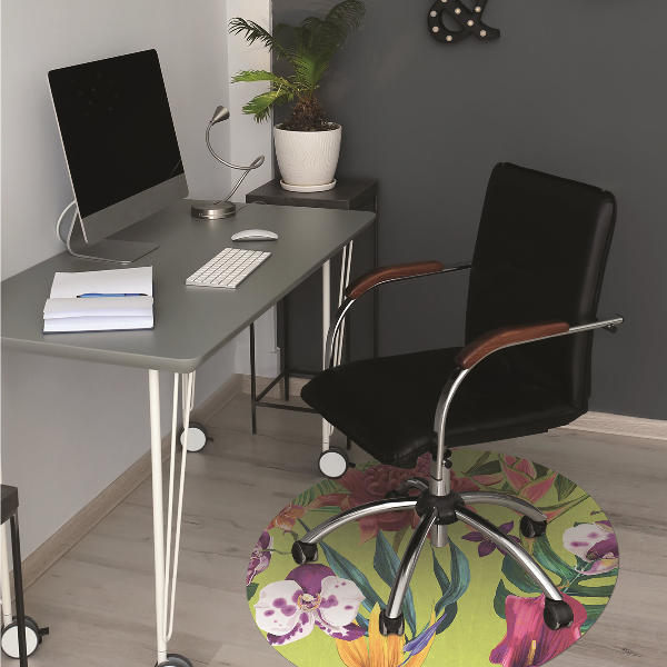 Tapis pour chaise de bureau Jardin peint