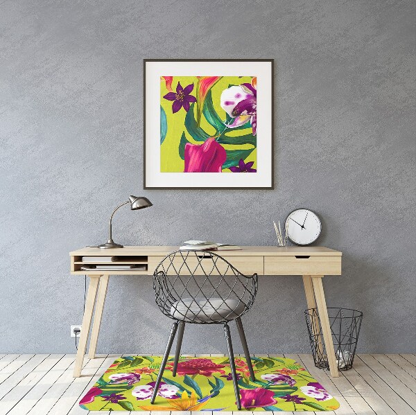 Tapis pour chaise de bureau Jardin peint