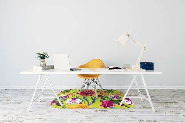 Tapis pour chaise de bureau Jardin peint