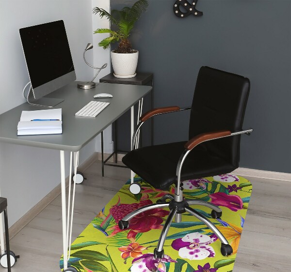 Tapis pour chaise de bureau Jardin peint
