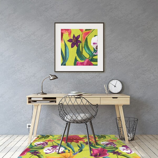 Tapis pour chaise de bureau Jardin peint