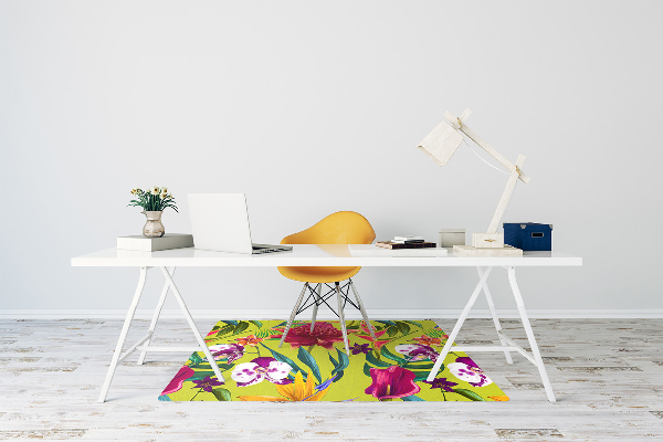 Tapis pour chaise de bureau Jardin peint