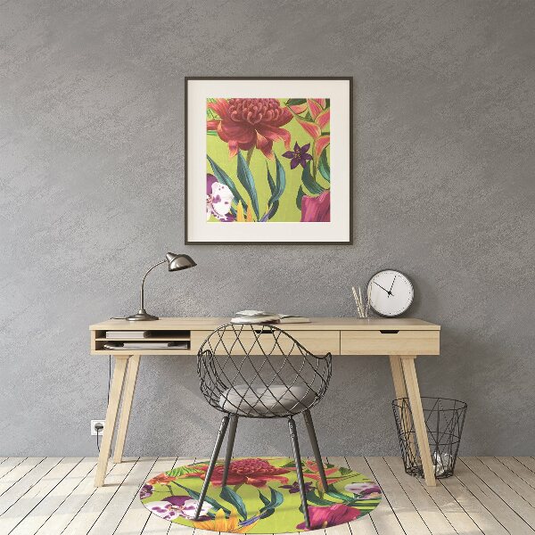 Tapis pour chaise de bureau Jardin peint