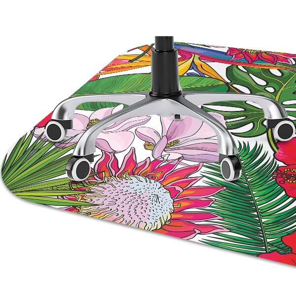 Tapis de chaise de bureau Fleurs colorées