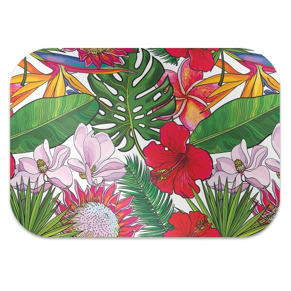 Tapis de chaise de bureau Fleurs colorées