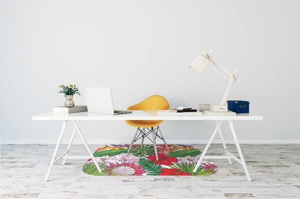 Tapis de chaise de bureau Fleurs colorées