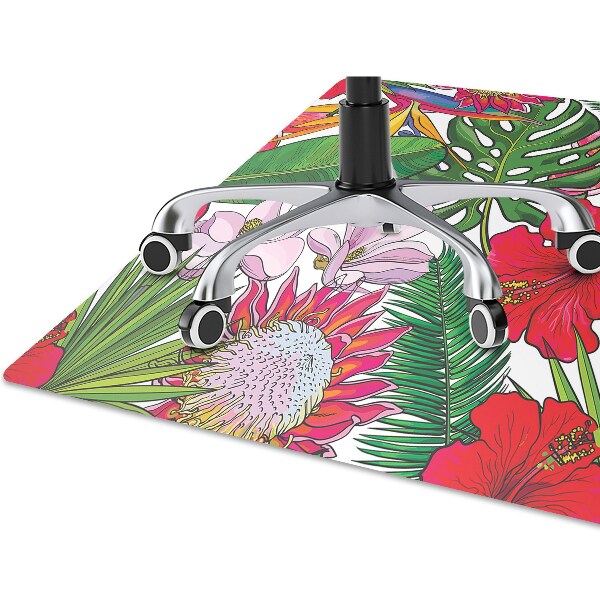 Tapis de chaise de bureau Fleurs colorées