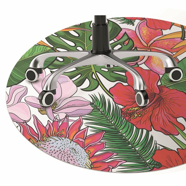 Tapis de chaise de bureau Fleurs colorées