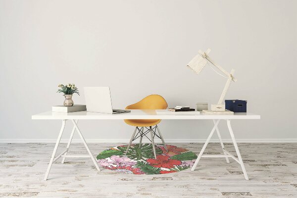 Tapis de chaise de bureau Fleurs colorées