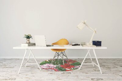 Tapis de chaise de bureau Fleurs colorées