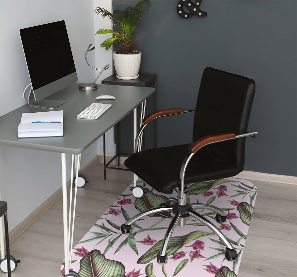 Tapis bureau Fleurs roses