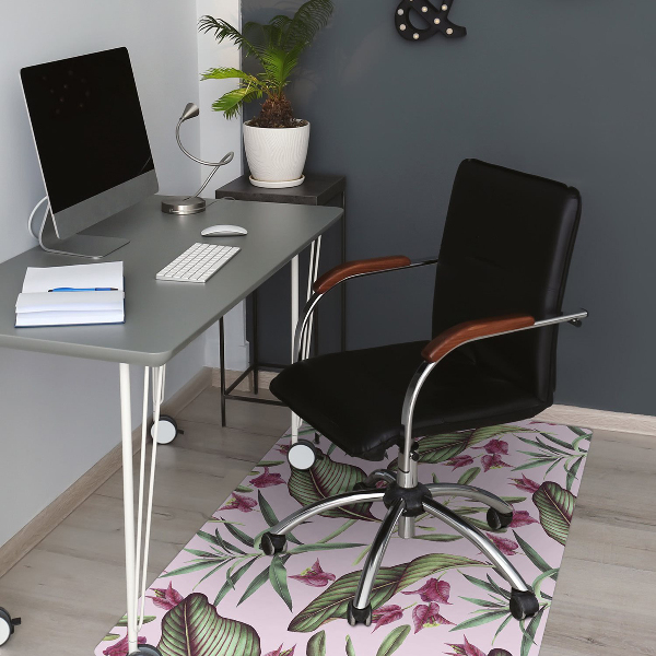 Tapis bureau Fleurs roses