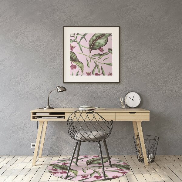 Tapis bureau Fleurs roses