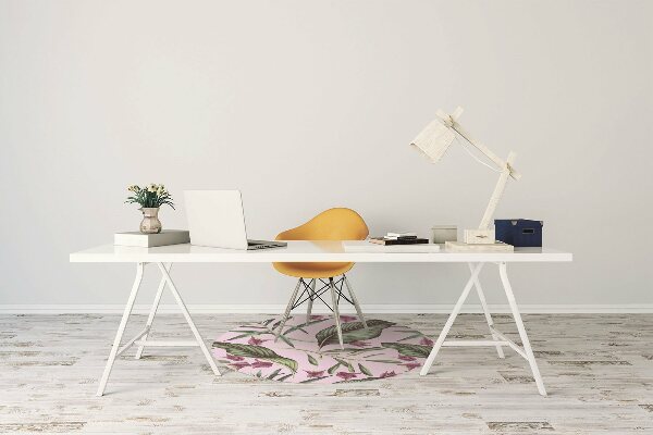 Tapis bureau Fleurs roses