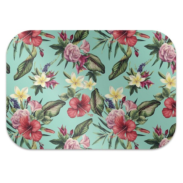 Tapis de chaise de bureau Feuilles et fleurs