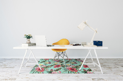 Tapis de chaise de bureau Feuilles et fleurs