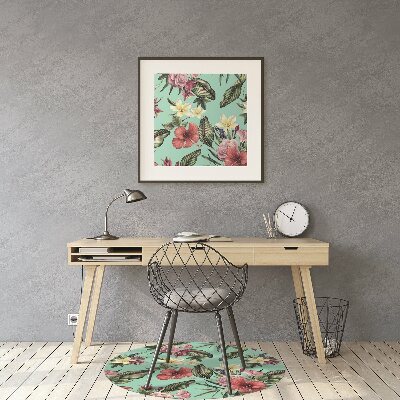 Tapis de chaise de bureau Feuilles et fleurs